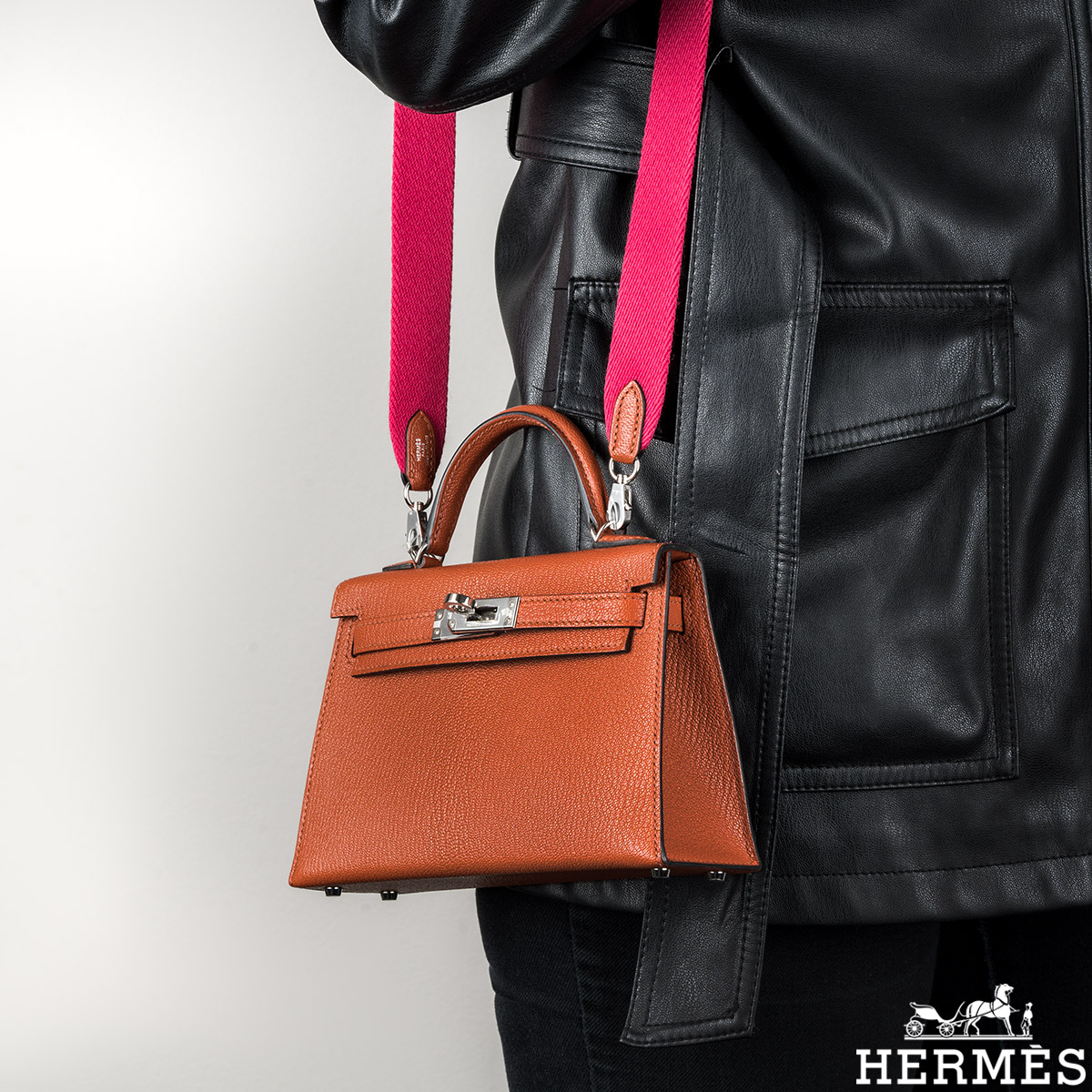 Hermès Mini Kelly II Mauve Pale Chévre Mysore Palladium Hardware - Luxury  Shopping